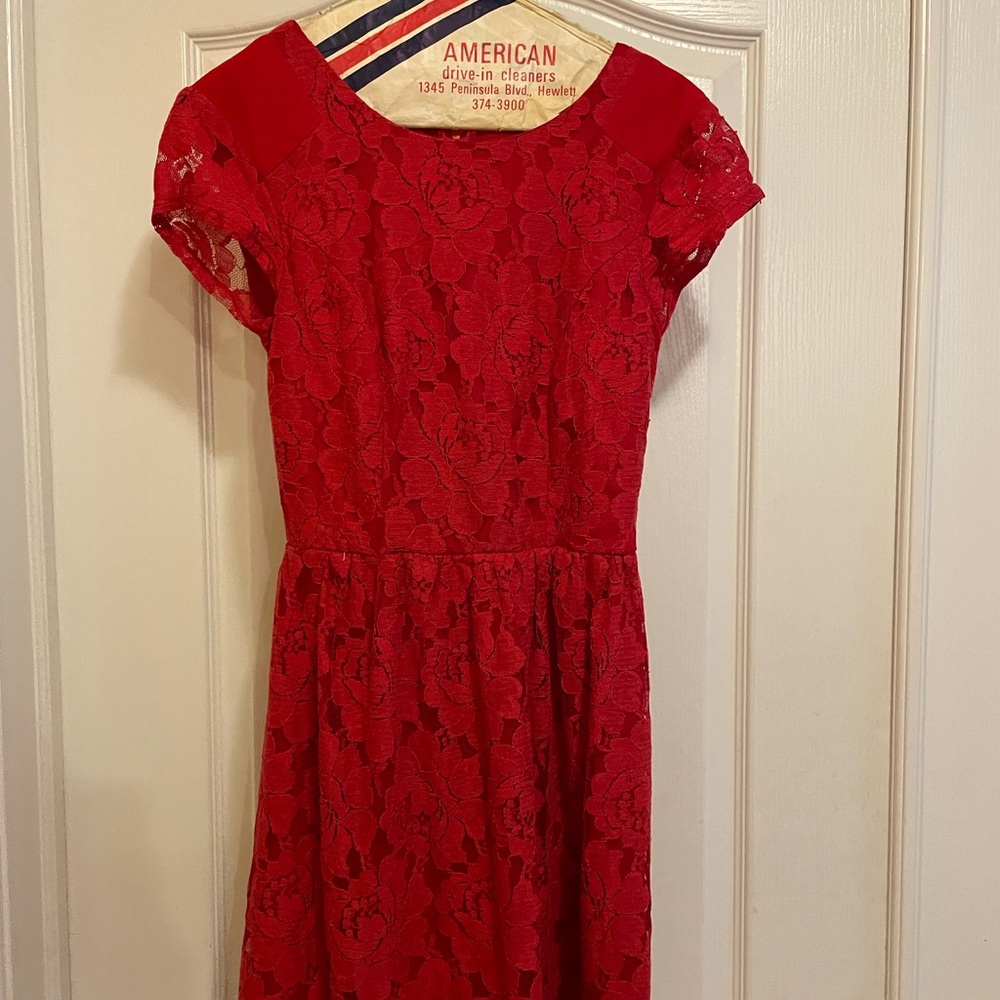 Red Lace Delia’s Dress Size 1/2 New Without Tags